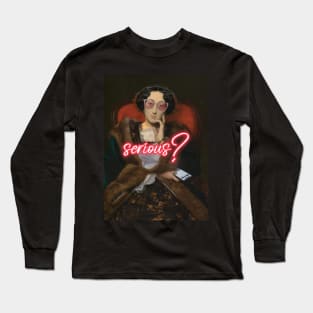 Retro Serious Painting Long Sleeve T-Shirt